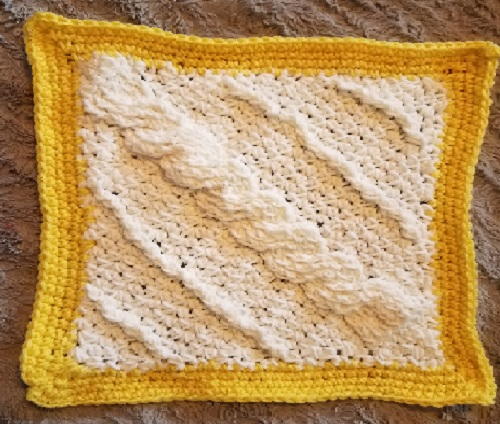 Cabled Corner Square Cabled Corner Square