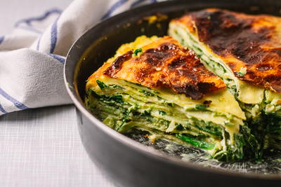 Savory Crepes with Spinach and Cheese