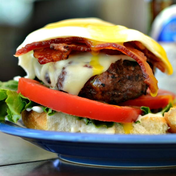 Egg Burger with Bacon and Chipotle Mayo Egg Burger with Bacon and Chipotle Mayo