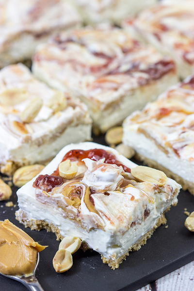 PBJ Cheesecake Bars PB&J Cheesecake Bars