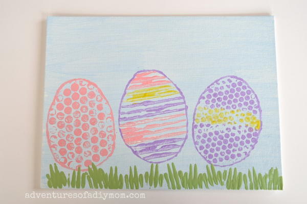 Easy Easter Egg Painting on Canvas