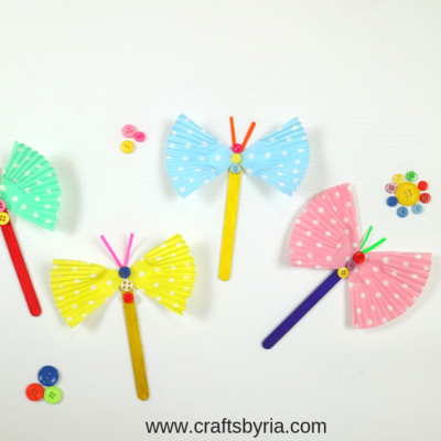 Fluttering Butterfly Craft from Cup Cake Liner