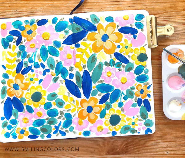 Painting Flowers with Acrylic Paint Step by Step Painting Flowers with Acrylic Paint Step by Step