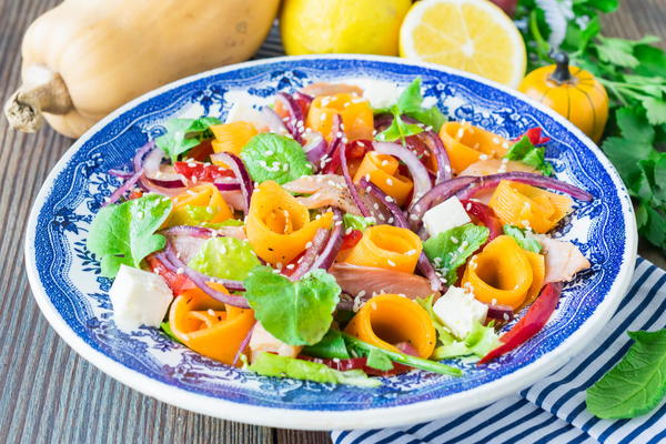 Sheep Cheese Pumpkin and Smoked Pink Salmon Salad Sheep Cheese Pumpkin and Smoked Pink Salmon Salad