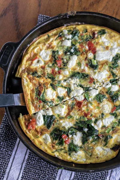 Spinach and Goat Cheese Frittata Spinach and Goat Cheese Frittata