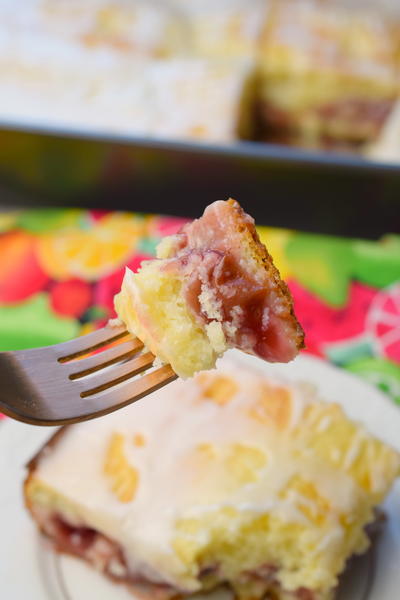 White Chocolate Cherry Coffee Cake