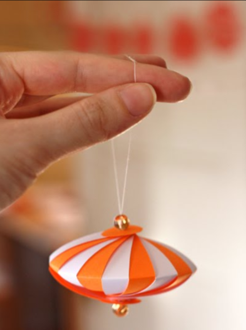 DIY Striped Paper Ornament DIY Striped Paper Ornament