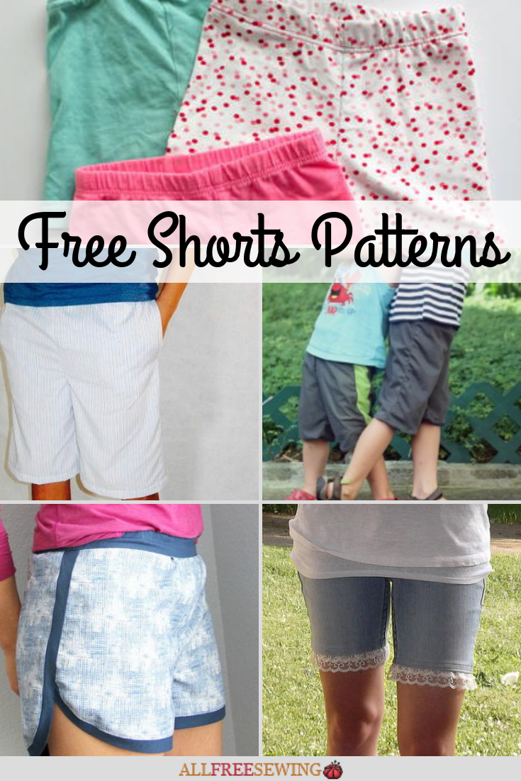 patterned jean shorts