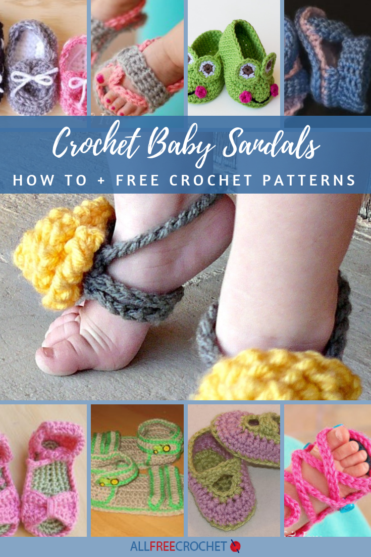 crochet baby flip flops