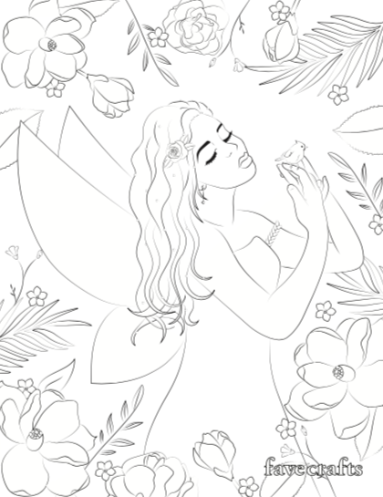 Fairy Coloring Page Fairy Coloring Page