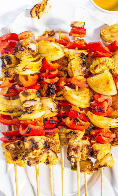 Honey Mustard Chicken Skewers
