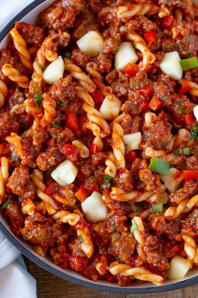 Cheesy Sausage and Pepper Pasta Cheesy Sausage and Pepper Pasta