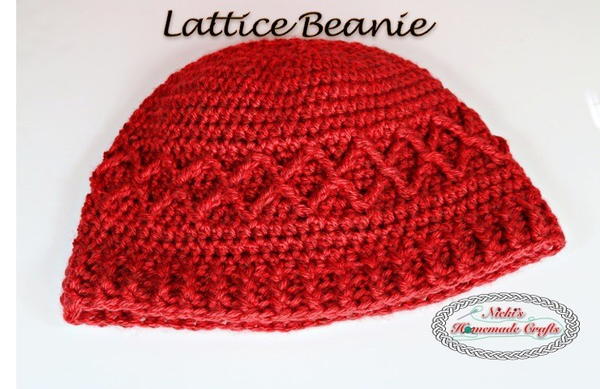 Crochet Beanie with Lace Pattern