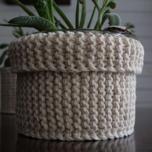 Garter Stitch Plant Cozy Knitting Pattern