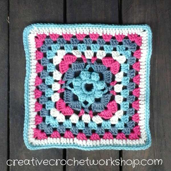 Popcorn Flower Granny Square Popcorn Flower Granny Square