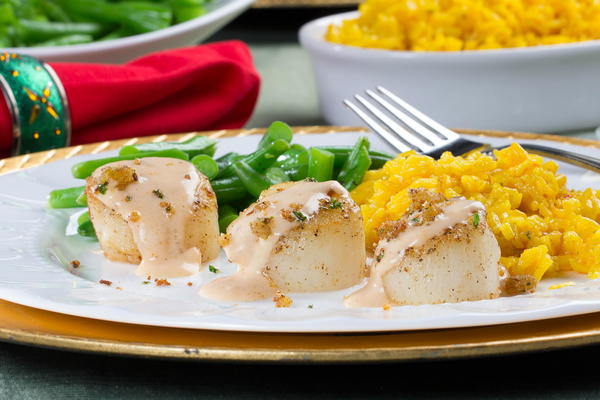 Scallops with Newburg Sauce