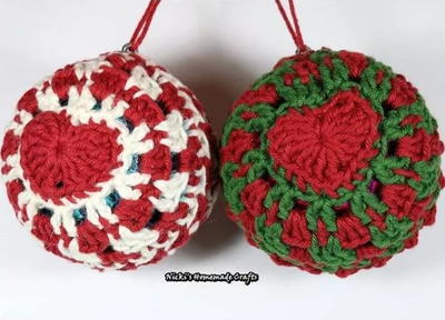 Zigzag Crochet Stitch Christmas Decorations