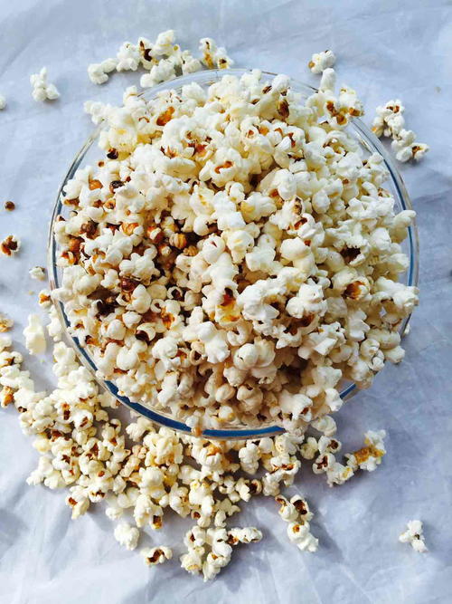 Sweet and Salty Homemade Coconut Popcorn