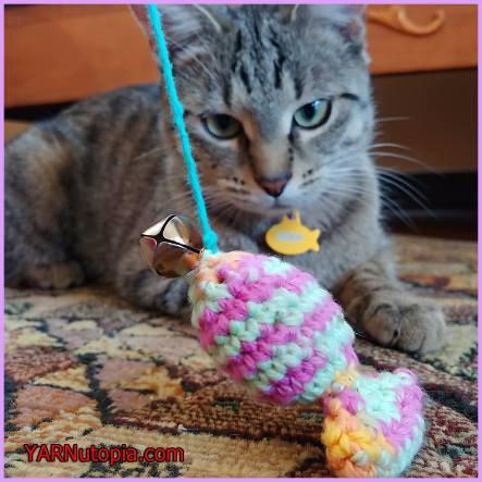 Free Crochet Cat Toy Sardine Pattern
