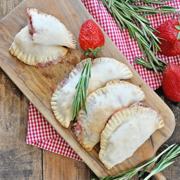Manchego Cheese Empanadas with Strawberries Rosemary Manchego Cheese Empanadas with Strawberries & Rosemary