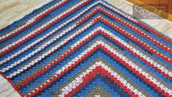 Patriotic Mitered Crochet Afghan Pattern Patriotic Mitered Crochet Afghan Pattern
