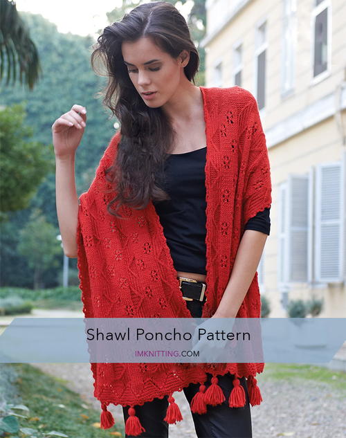 Shawl Poncho Knitting Pattern Shawl Poncho Knitting Pattern