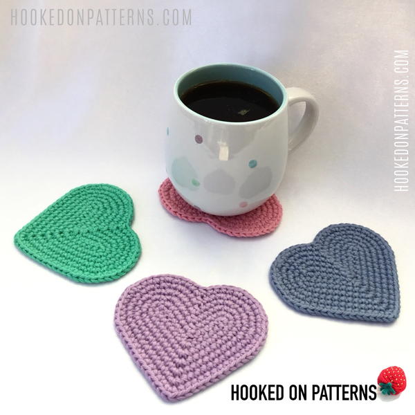Simple Heart Coasters Simple Heart Coasters