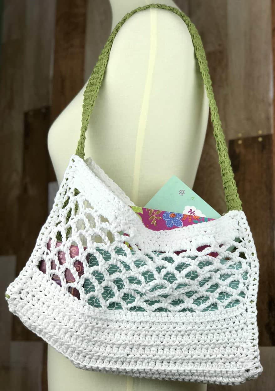 bag shopping reusable crochet pattern patterns cotton allfreecrochet