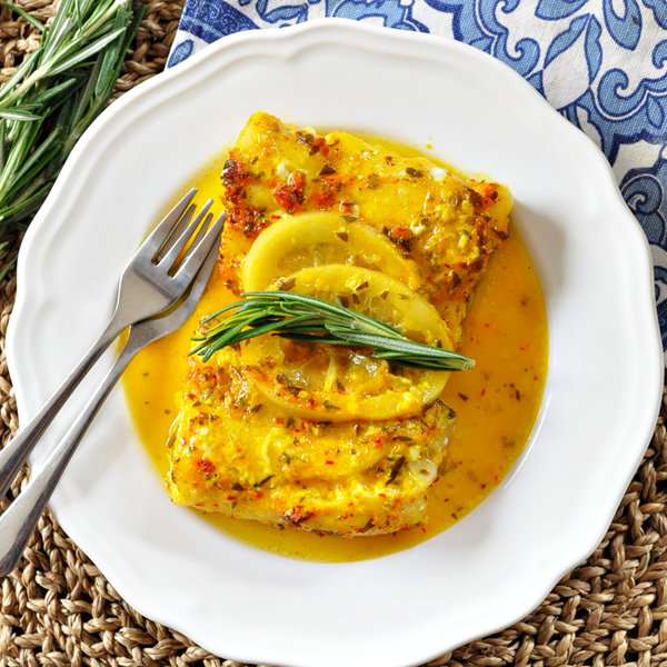 Oven Roasted Cod with Saffron Lemon Oven Roasted Cod with Saffron & Lemon