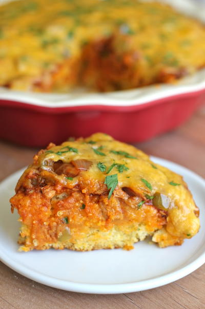 Diner-Style BBQ Chicken Cornbread Pie Diner-Style BBQ Chicken Cornbread Pie