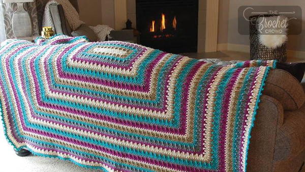 Large 5 Color Crochet Blanket Pattern Large 5 Color Crochet Blanket Pattern