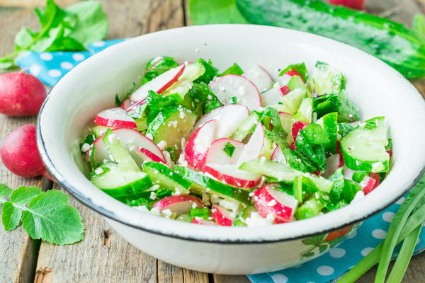 Cucumber Radish Salad with Cottage Cheese Cucumber Radish Salad with Cottage Cheese