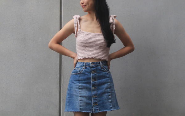 Leila Tie Strap Crop Top Leila Tie Strap Crop Top