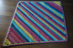 Square-ish Neon Crochet Baby Blanket Pattern