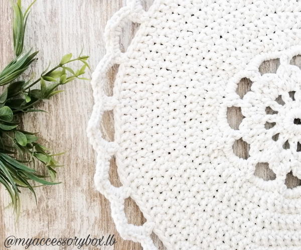 Summer Picnic Crochet Plate Mat Summer Picnic Crochet Plate Mat