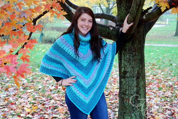 Cozy Turtleneck Winter Crochet Poncho Cozy Turtleneck Winter Crochet Poncho