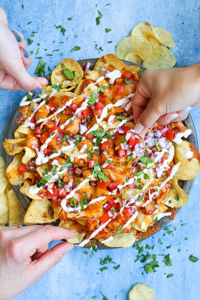 Loaded BBQ Chicken Nachos Loaded BBQ Chicken Nachos