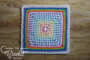 Decorative Crochet Rainbow Mat Decorative Crochet Rainbow Mat