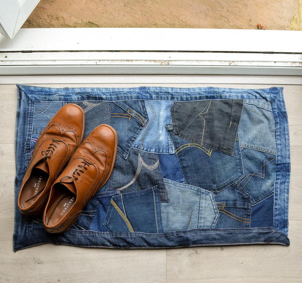 DIY Denim Doormat DIY Denim Doormat
