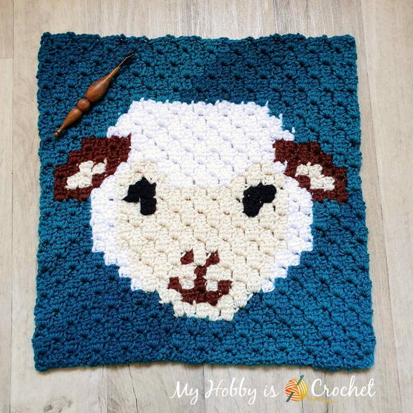 Woolly Sheep C2C Square Woolly Sheep C2C Square