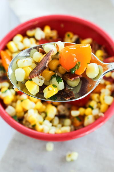 Delicious Corn Salad With Bacon Delicious Corn Salad With Bacon