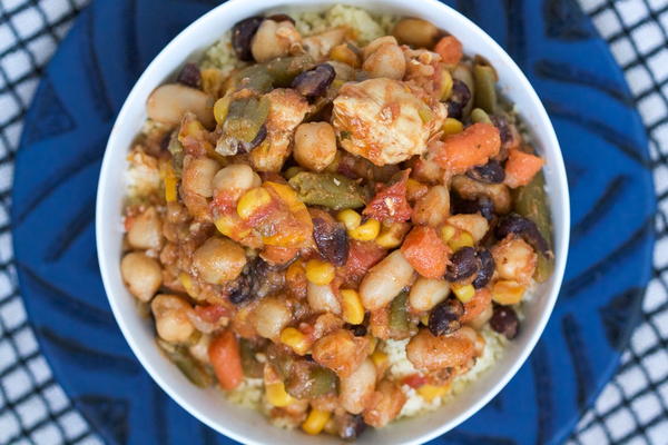 Couscous with Chicken and Veggie Sauce Couscous with Chicken and Veggie Sauce