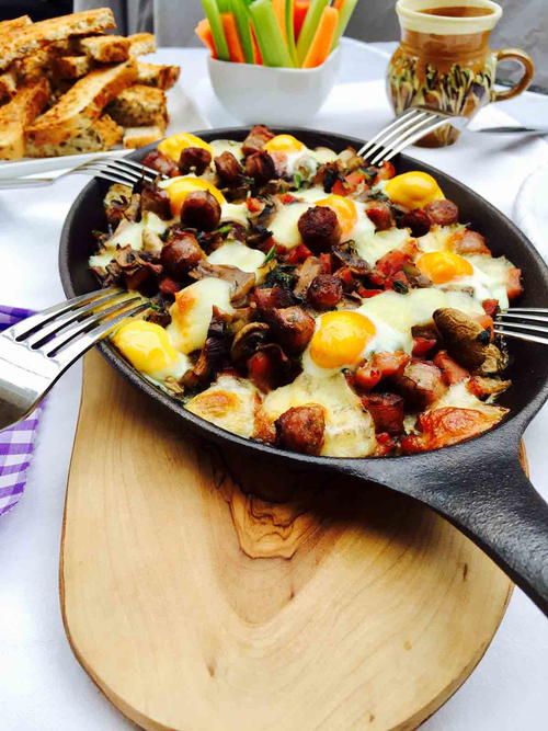 Quail Eggs Mushrooms and Bacon Breakfast Quail Eggs Mushrooms and Bacon Breakfast