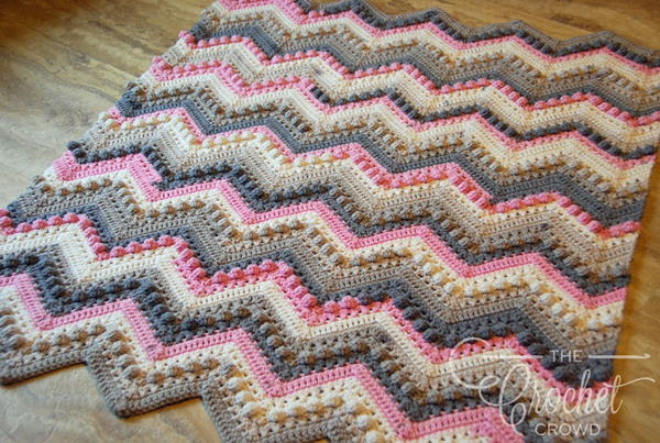 Bobble Stitch Easy Crochet Baby Blanket