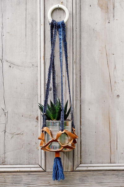 Trendy Boho Upcycled Hanging Planters Trendy Boho Upcycled Hanging Planters