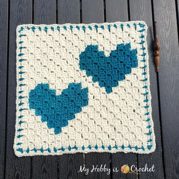 Two Hearts that Beat as One C2C Square "Two Hearts that beat as One" C2C Square