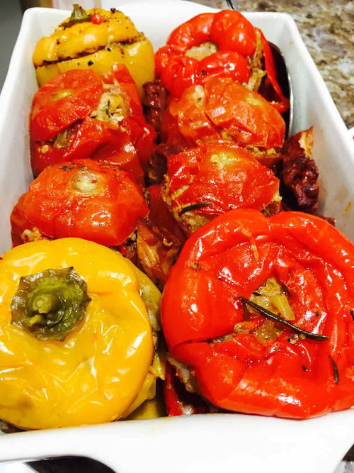 Stuffed Peppers and Tomatoes Stuffed Peppers and Tomatoes
