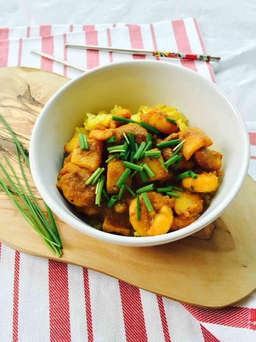 Squid Curry with Turmeric Rice Squid Curry with Turmeric Rice