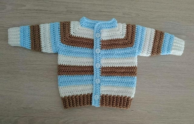 Striped Baby Cardigan Striped Baby Cardigan