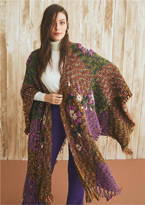 Patchwork Poncho Knitting Pattern Patchwork Poncho Knitting Pattern